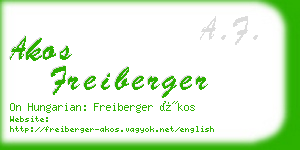 akos freiberger business card